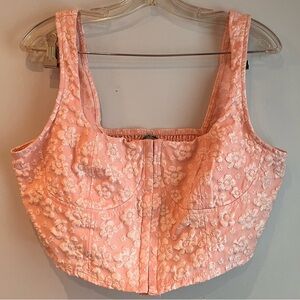 pink corset top and skirt set